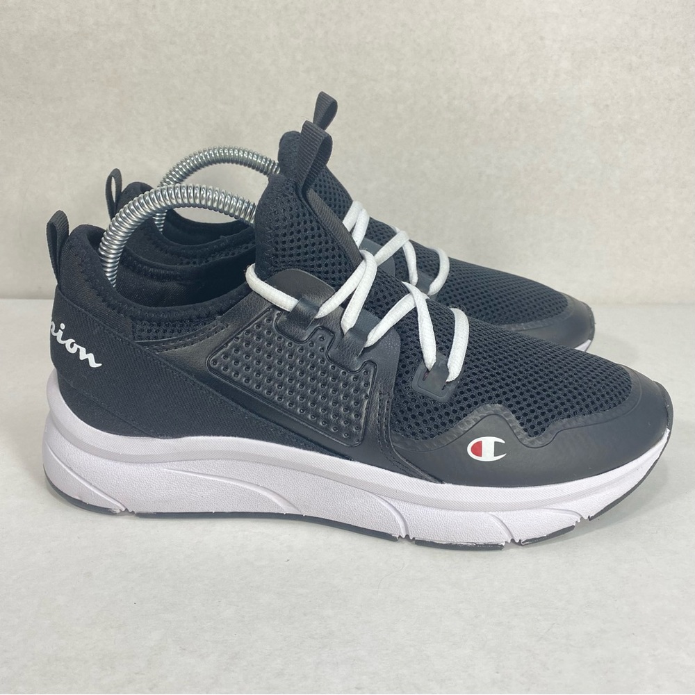 NEW Champion FLARE Cushion Fit Black /White Tie Athletic Shoes; Women’s Size 8